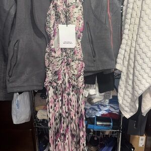 RAFAEL Pink and Black Patterned Dress